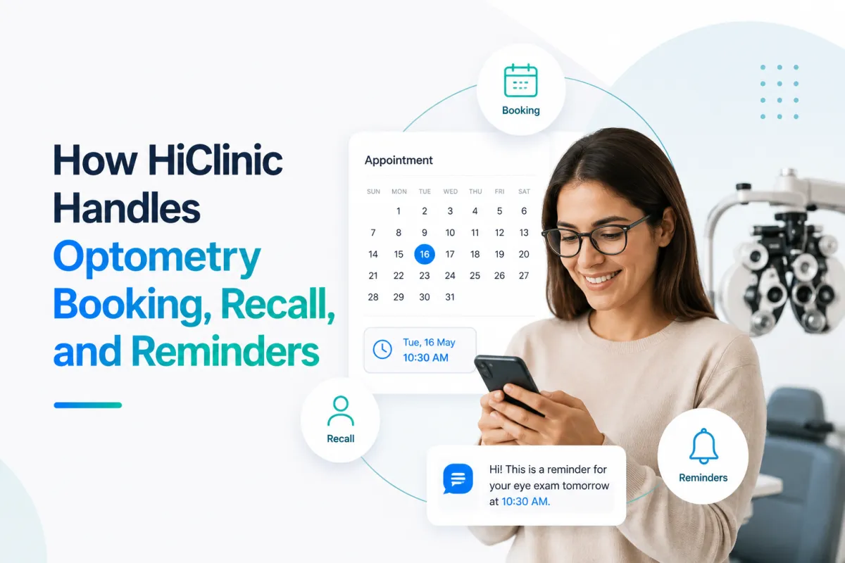 optometry booking recall reminders