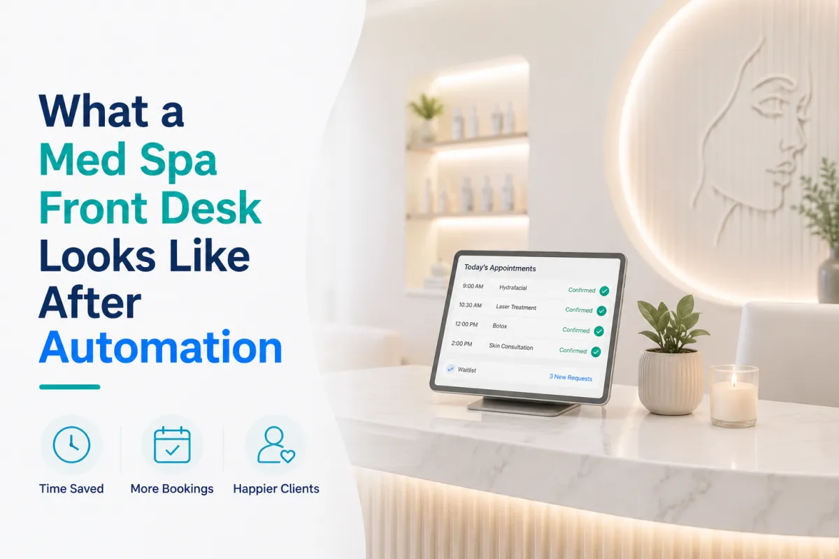med spa front desk automation