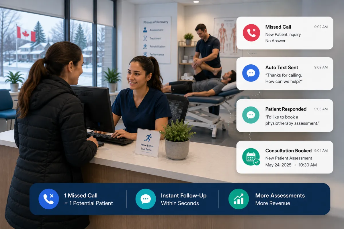 missed calls physiotherapy clinic